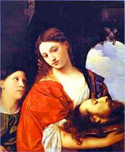 Tiziano: Salomè con la testa del Battista